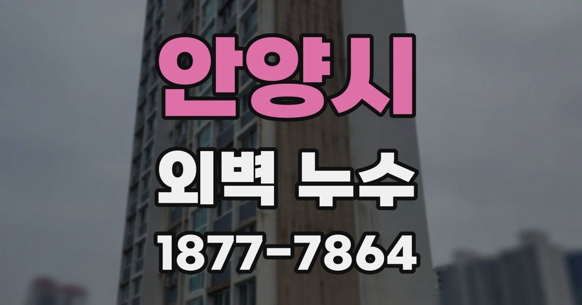 안양시 외벽 누수