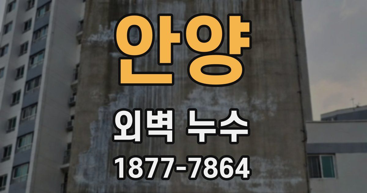 안양 외벽 누수