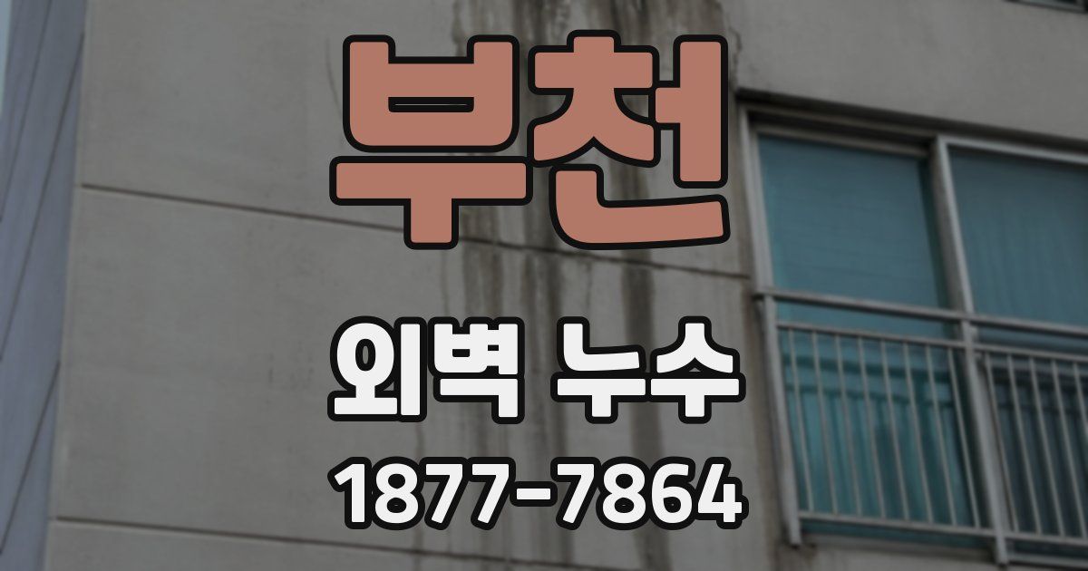 부천 외벽 누수