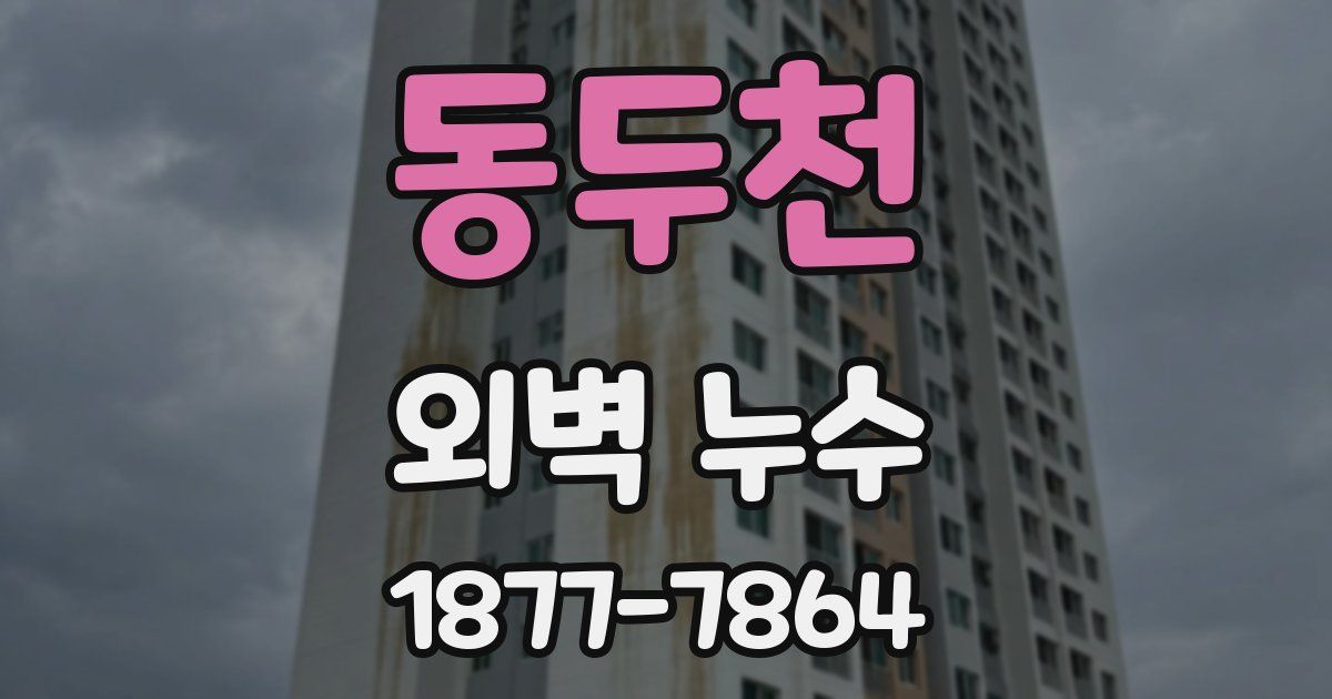 동두천 외벽 누수