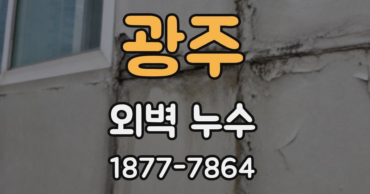 광주 외벽 누수