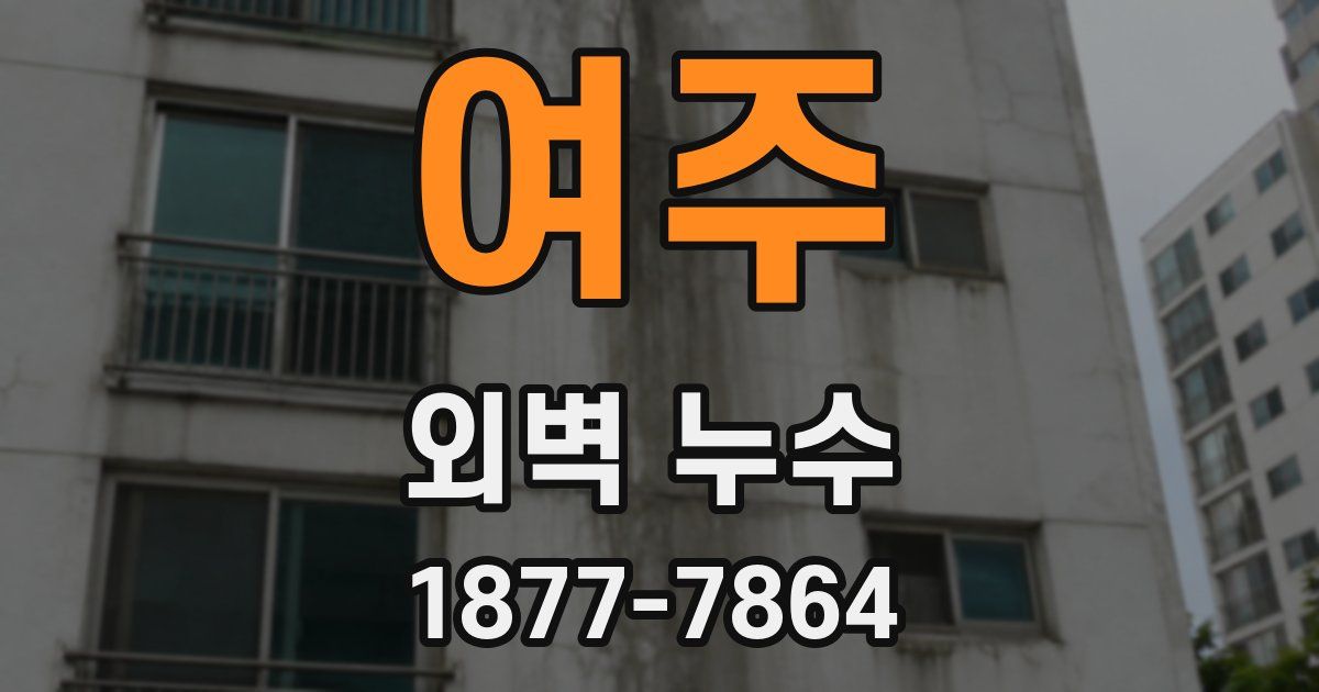 여주 외벽 누수