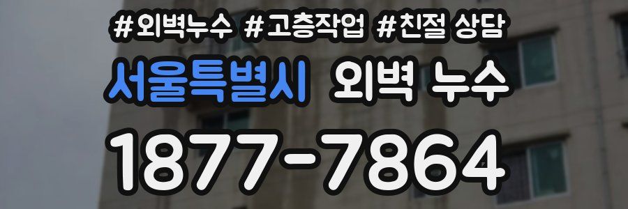 서울특별시 외벽 누수
