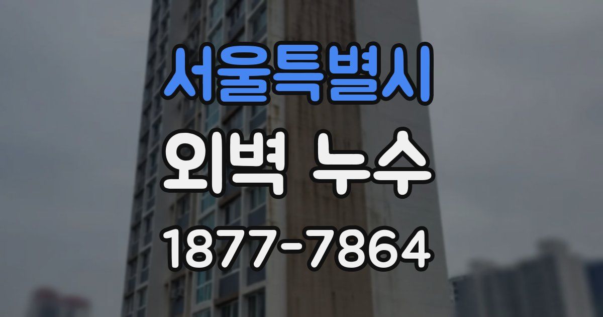 서울특별시 외벽 누수
