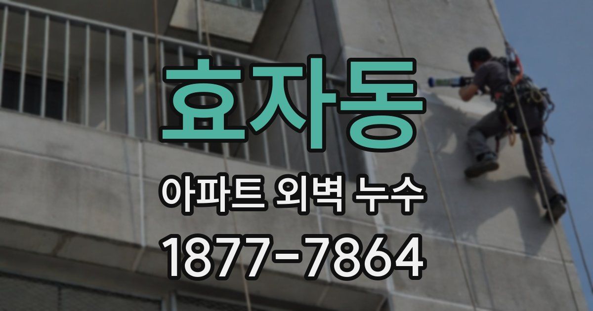 효자동 아파트 외벽 누수