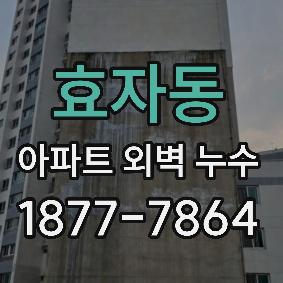 효자동 아파트 외벽 누수
