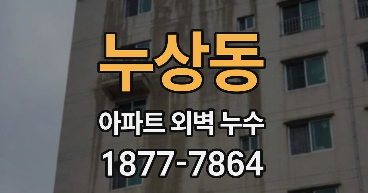 누상동 아파트 외벽 누수