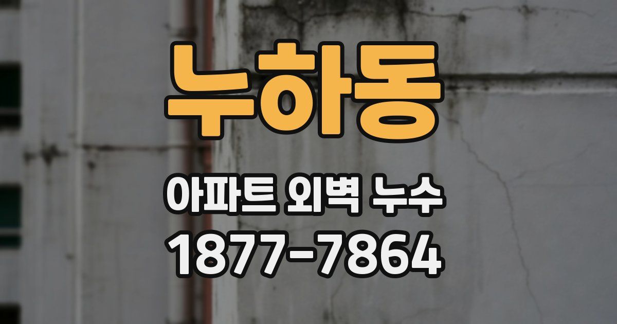 누하동 아파트 외벽 누수