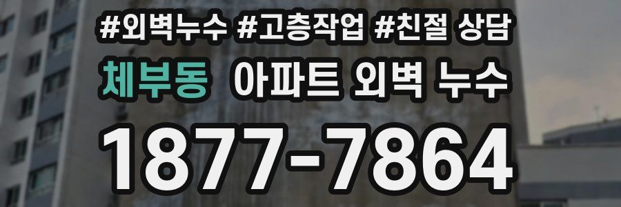 체부동 아파트 외벽 누수