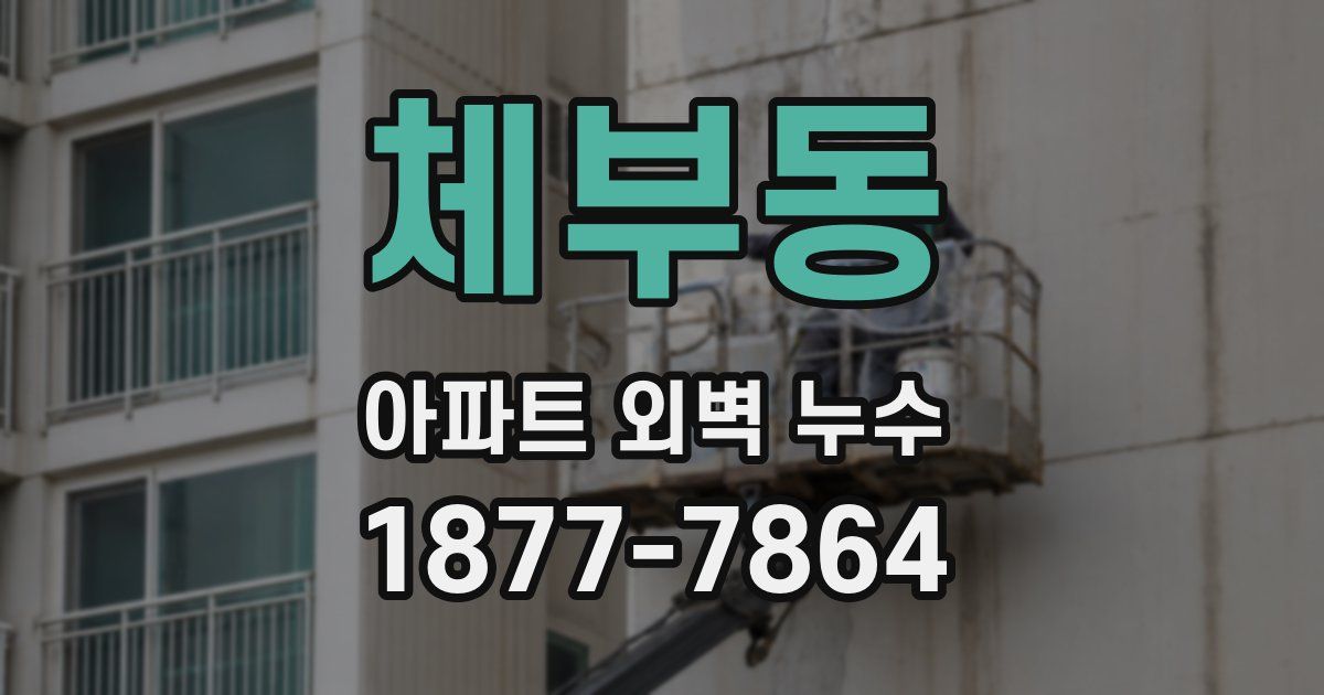 체부동 아파트 외벽 누수