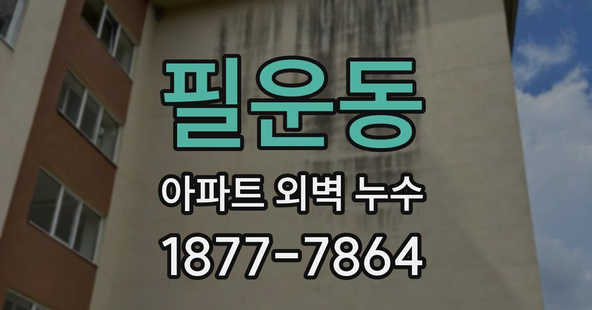 필운동 아파트 외벽 누수