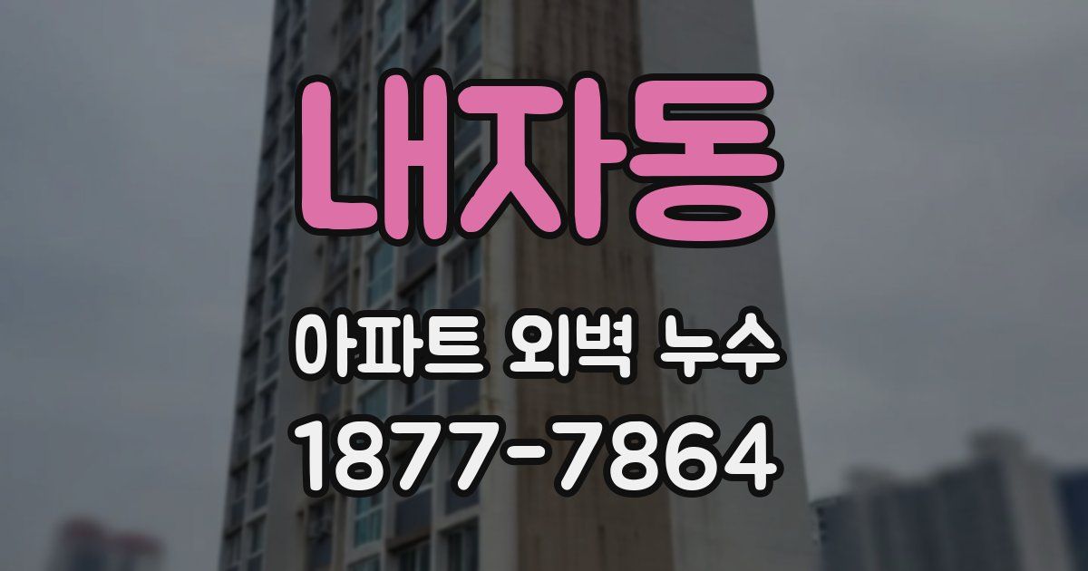내자동 아파트 외벽 누수