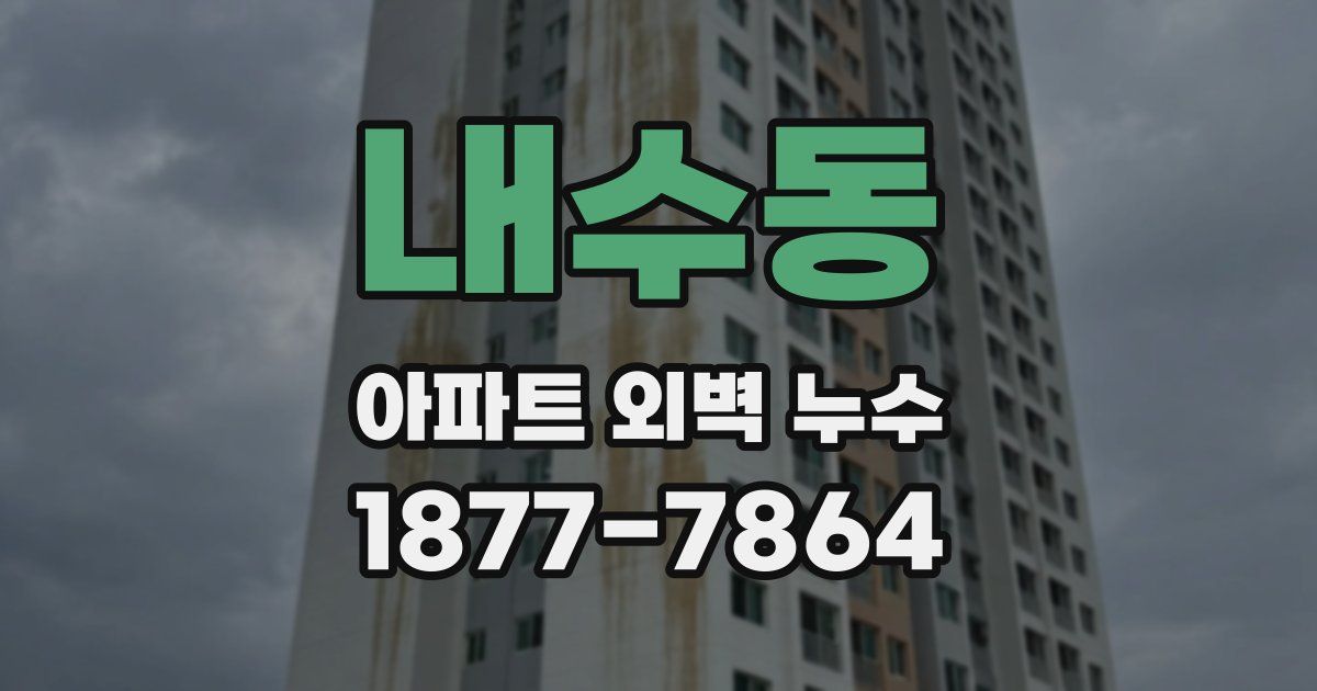 내수동 아파트 외벽 누수