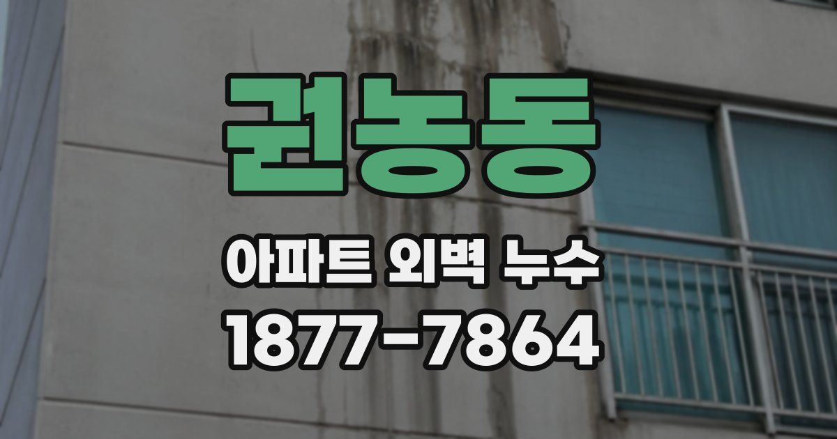권농동 아파트 외벽 누수