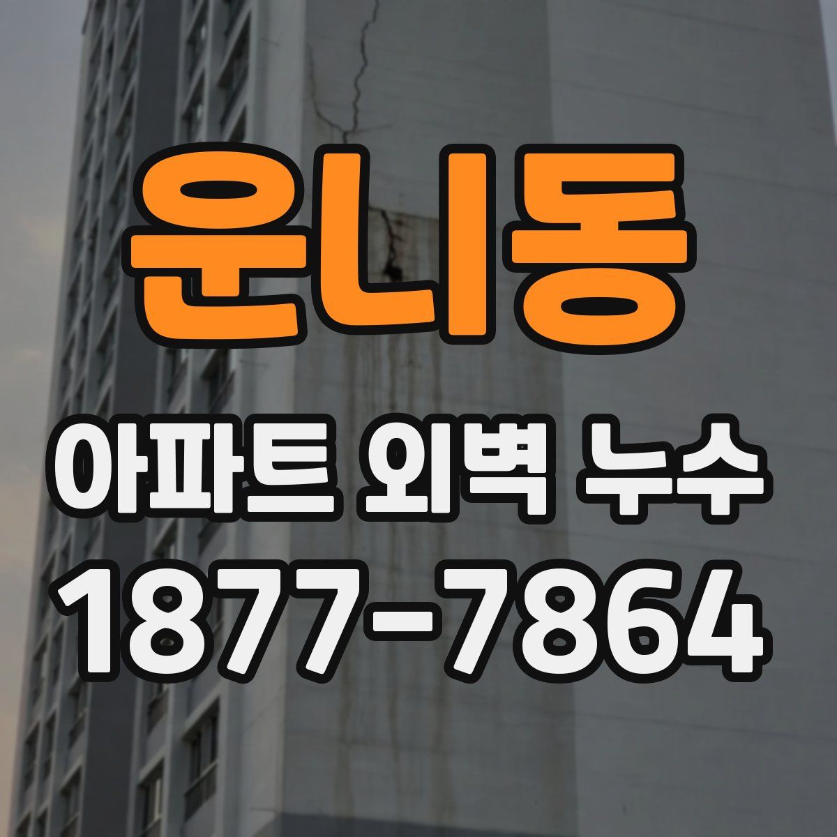 운니동 아파트 외벽 누수