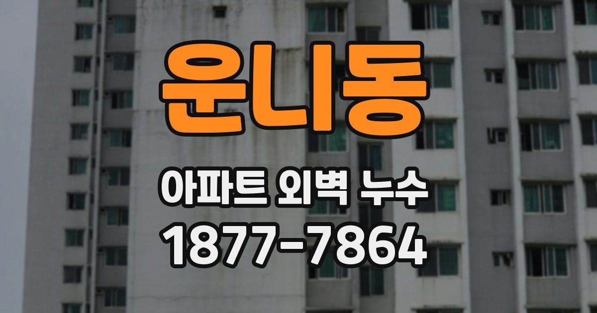 운니동 아파트 외벽 누수