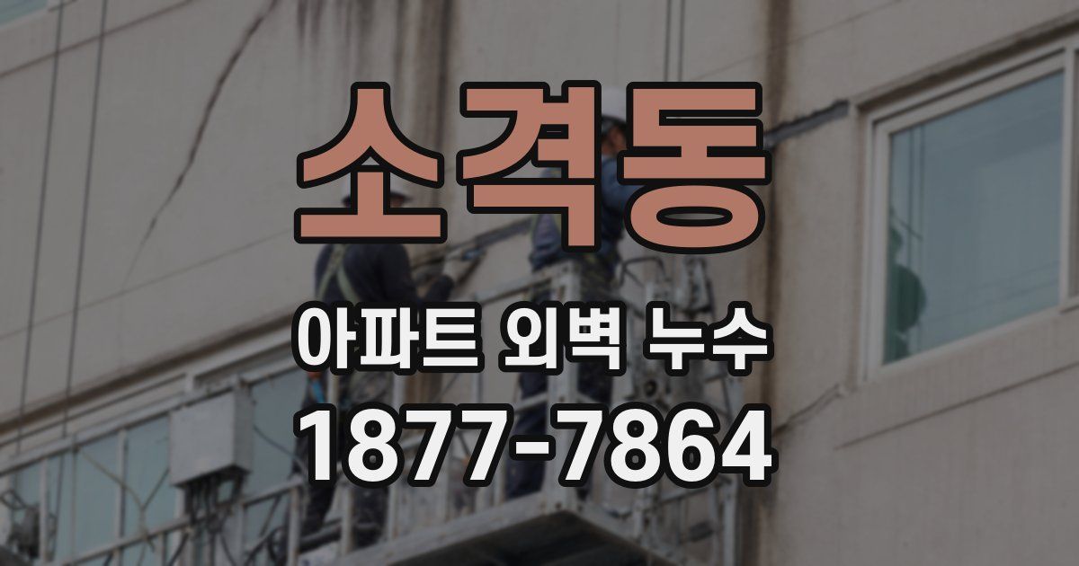소격동 아파트 외벽 누수