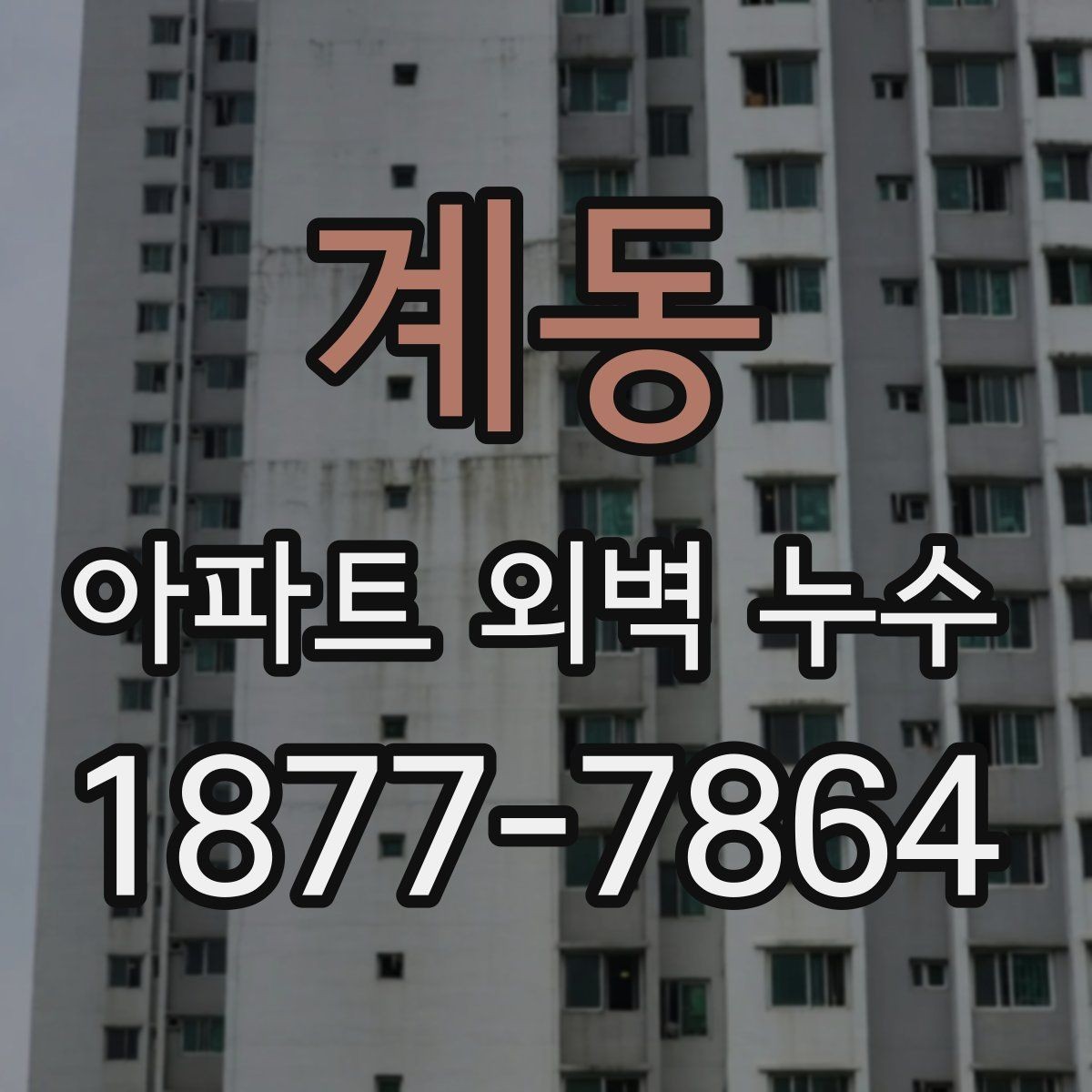 계동 아파트 외벽 누수 상황에서 입주민이 해야 할 일