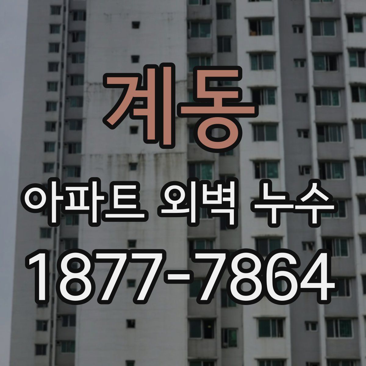 계동 아파트 외벽 누수