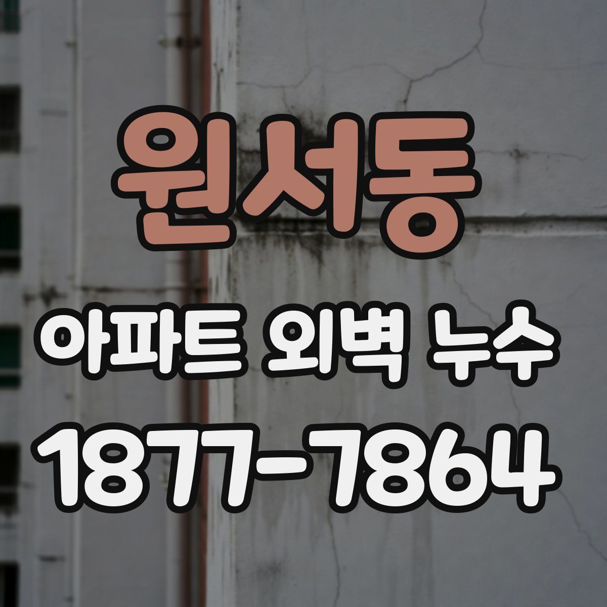 원서동 아파트 외벽 누수