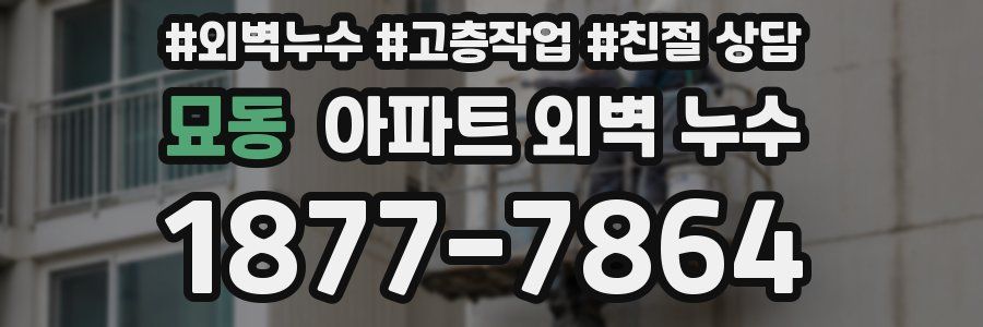 묘동 아파트 외벽 누수
