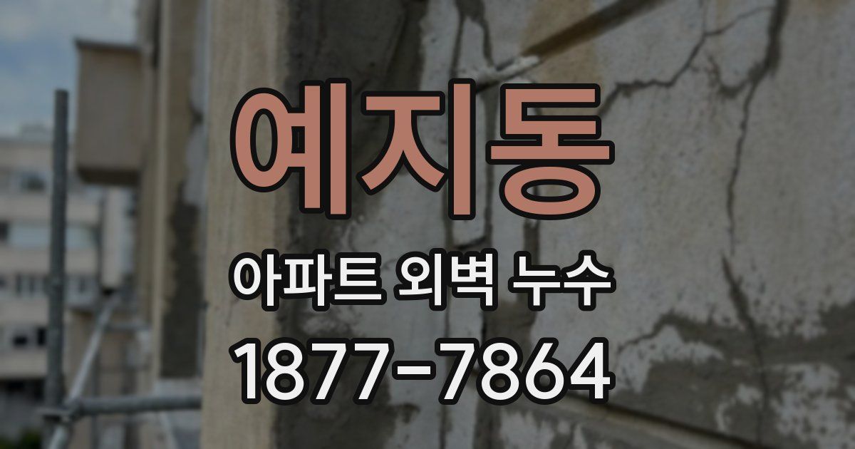 예지동 아파트 외벽 누수