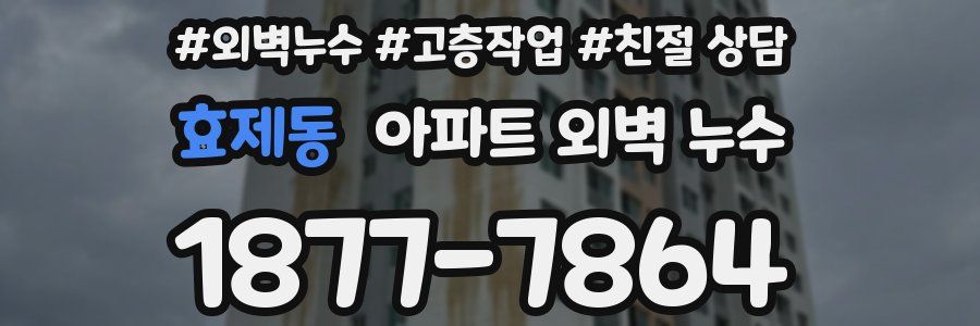 효제동 아파트 외벽 누수