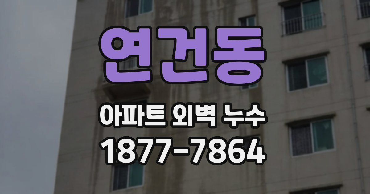 연건동 아파트 외벽 누수