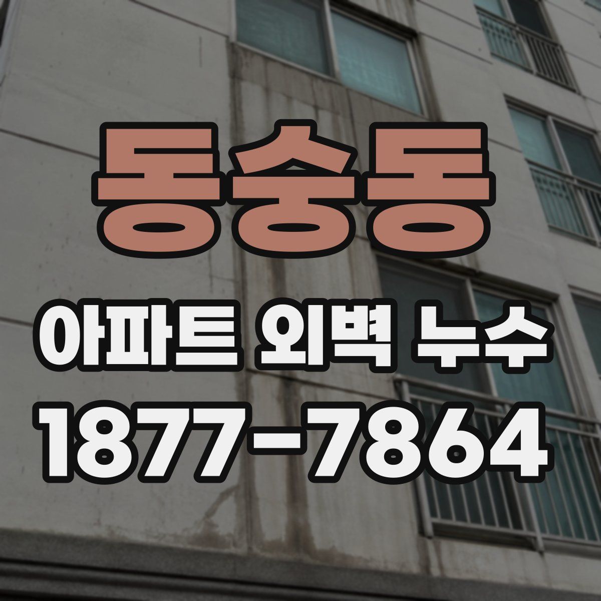 동숭동 아파트 외벽 누수