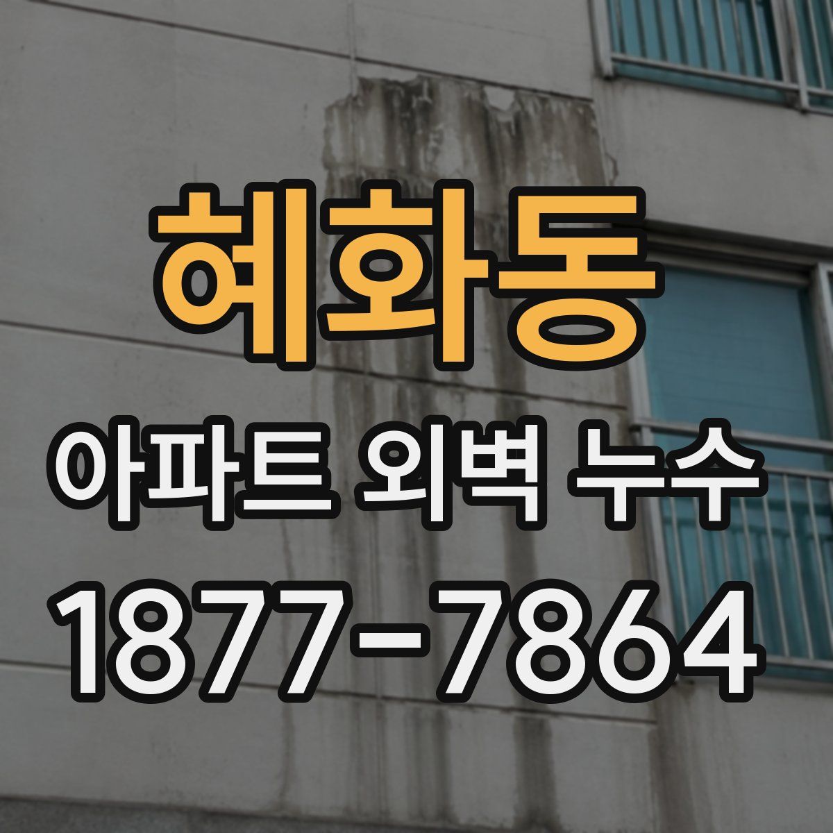 혜화동 아파트 외벽 누수