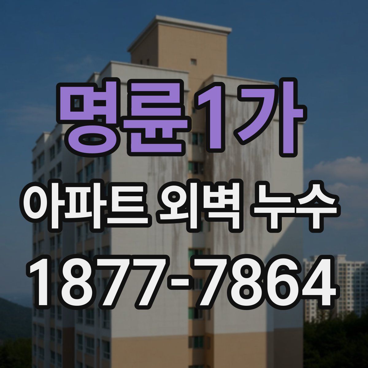 명륜1가 아파트 외벽 누수