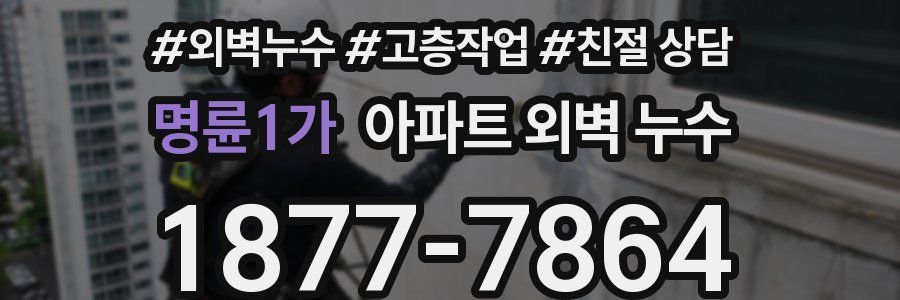 명륜1가 아파트 외벽 누수