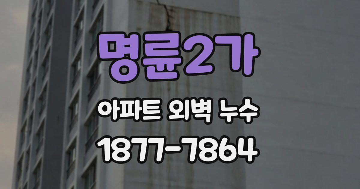 명륜2가 아파트 외벽 누수
