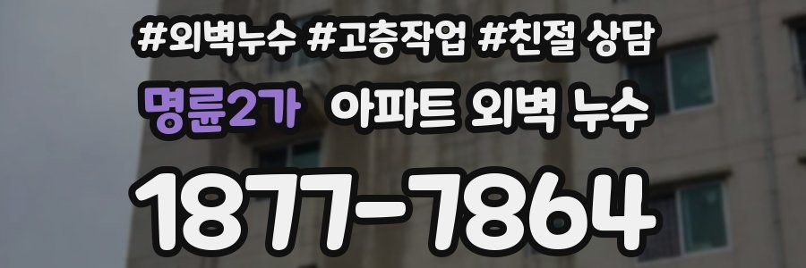 명륜2가 아파트 외벽 누수