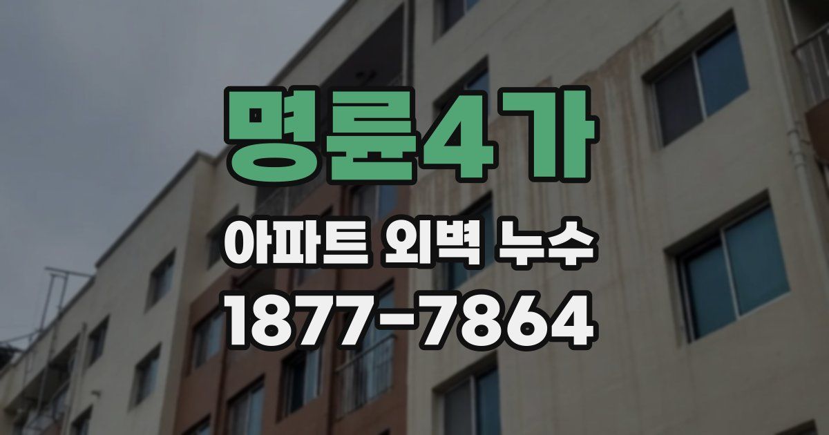 명륜4가 아파트 외벽 누수
