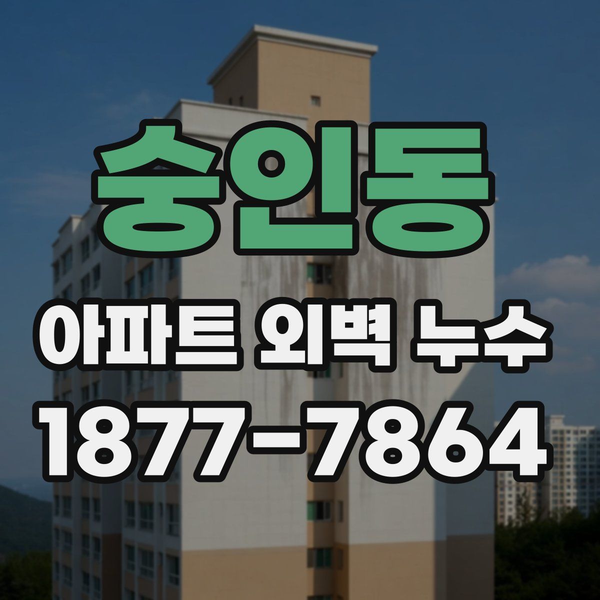 숭인동 아파트 외벽 누수
