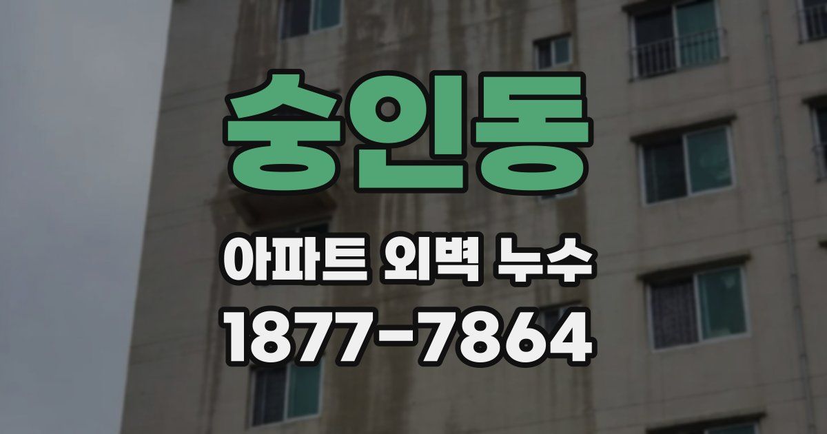 숭인동 아파트 외벽 누수