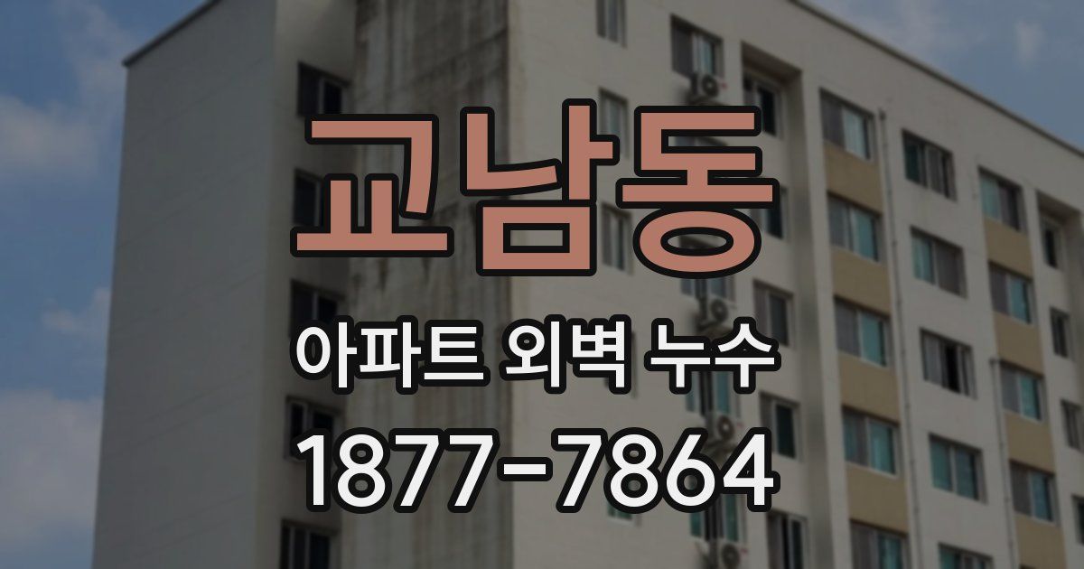 교남동 아파트 외벽 누수