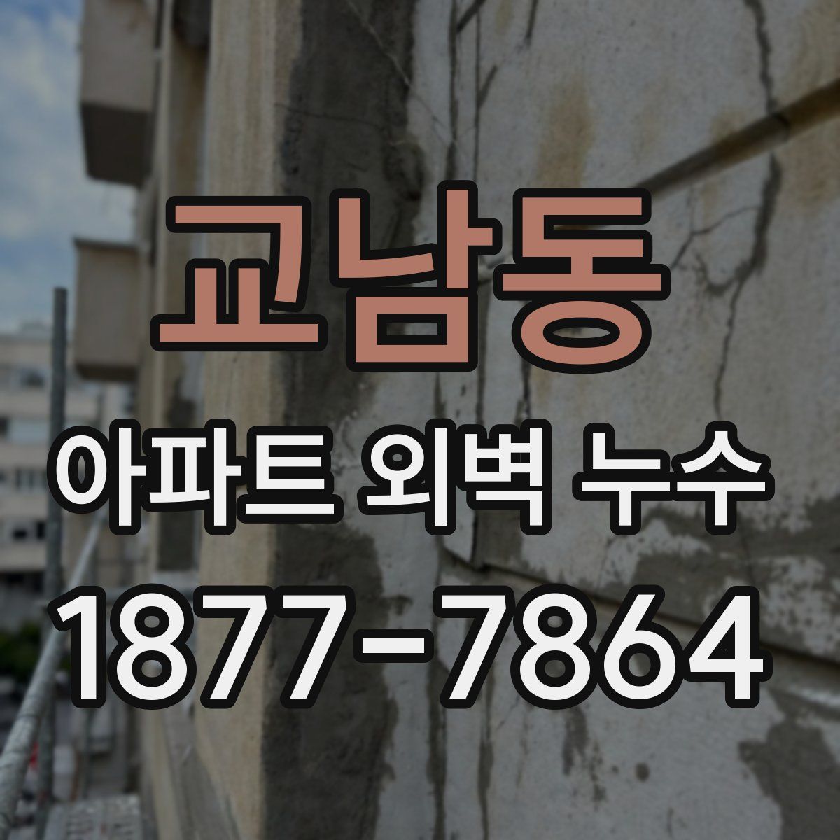 교남동 아파트 외벽 누수