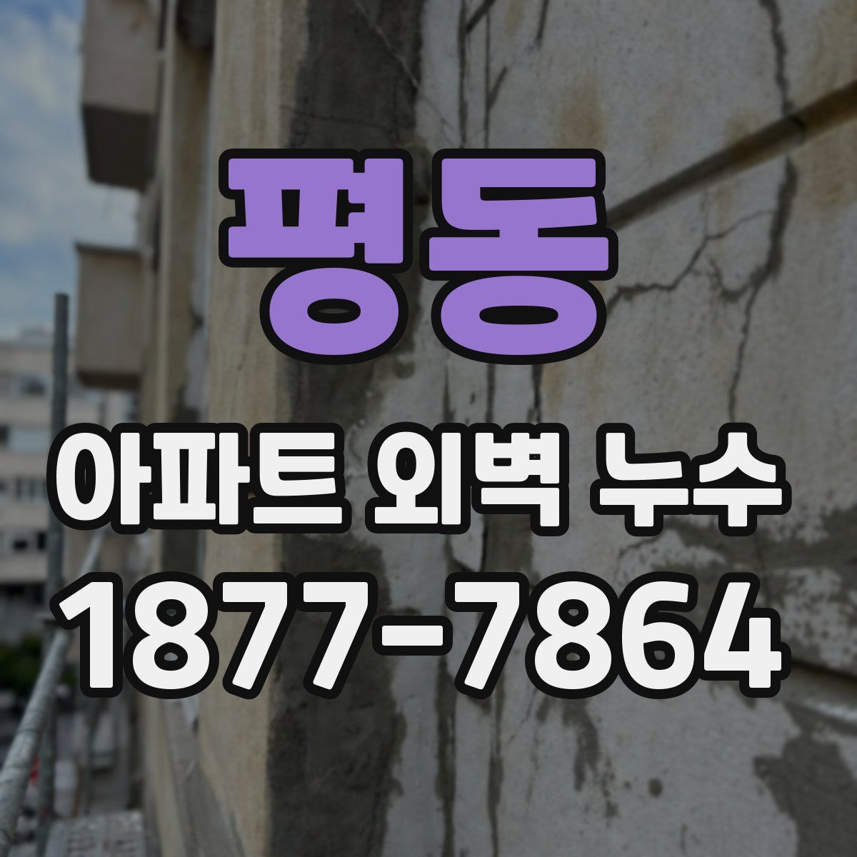 평동 아파트 외벽 누수