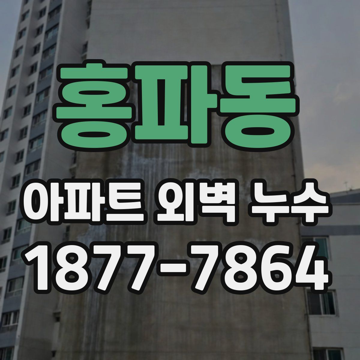 홍파동 아파트 외벽 누수