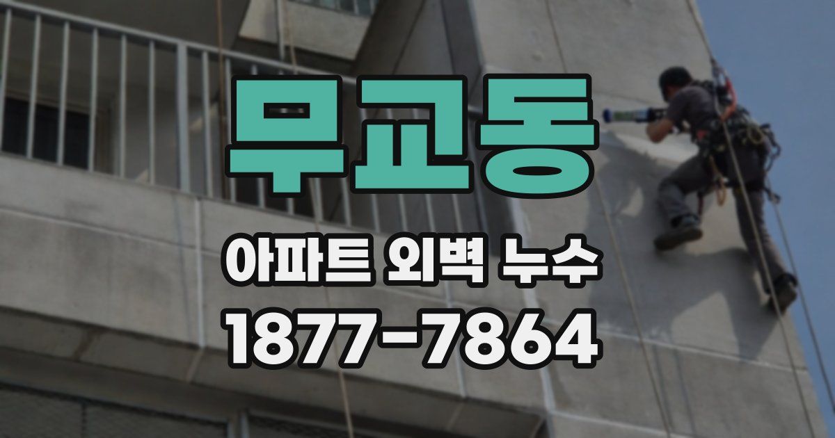 무교동 아파트 외벽 누수