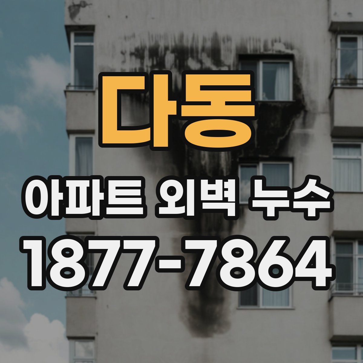 다동 아파트 외벽 누수
