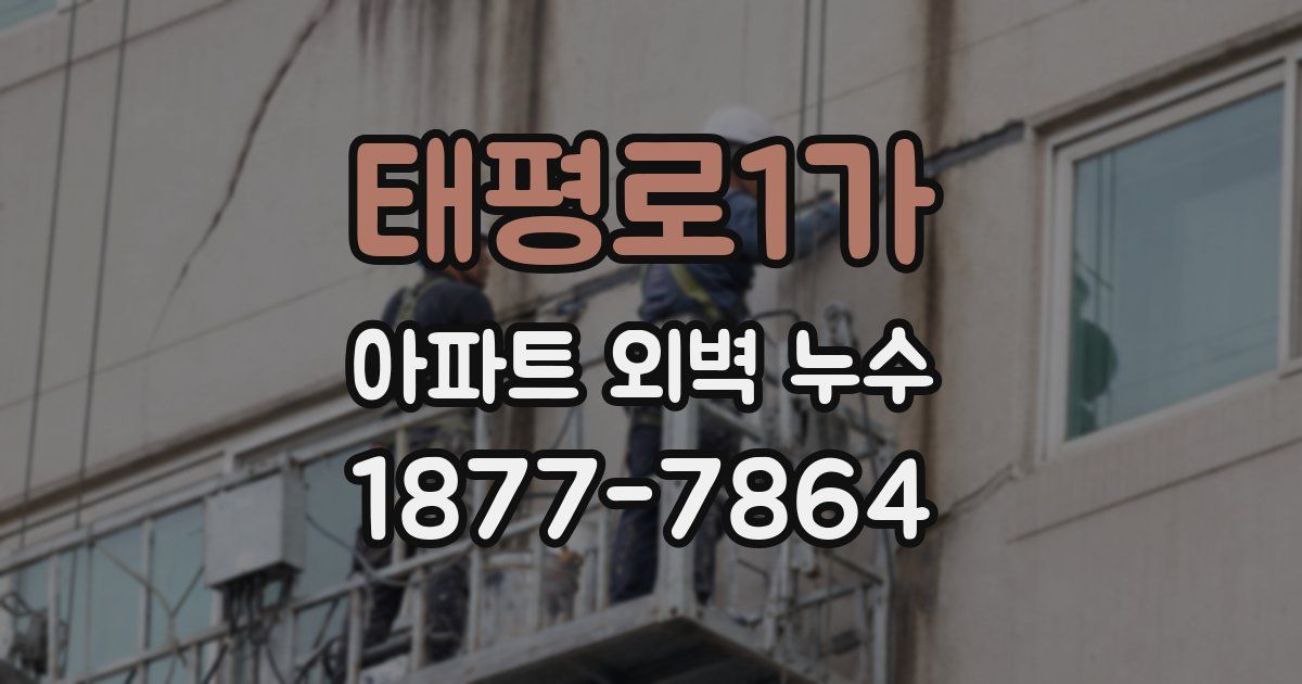태평로1가 아파트 외벽 누수