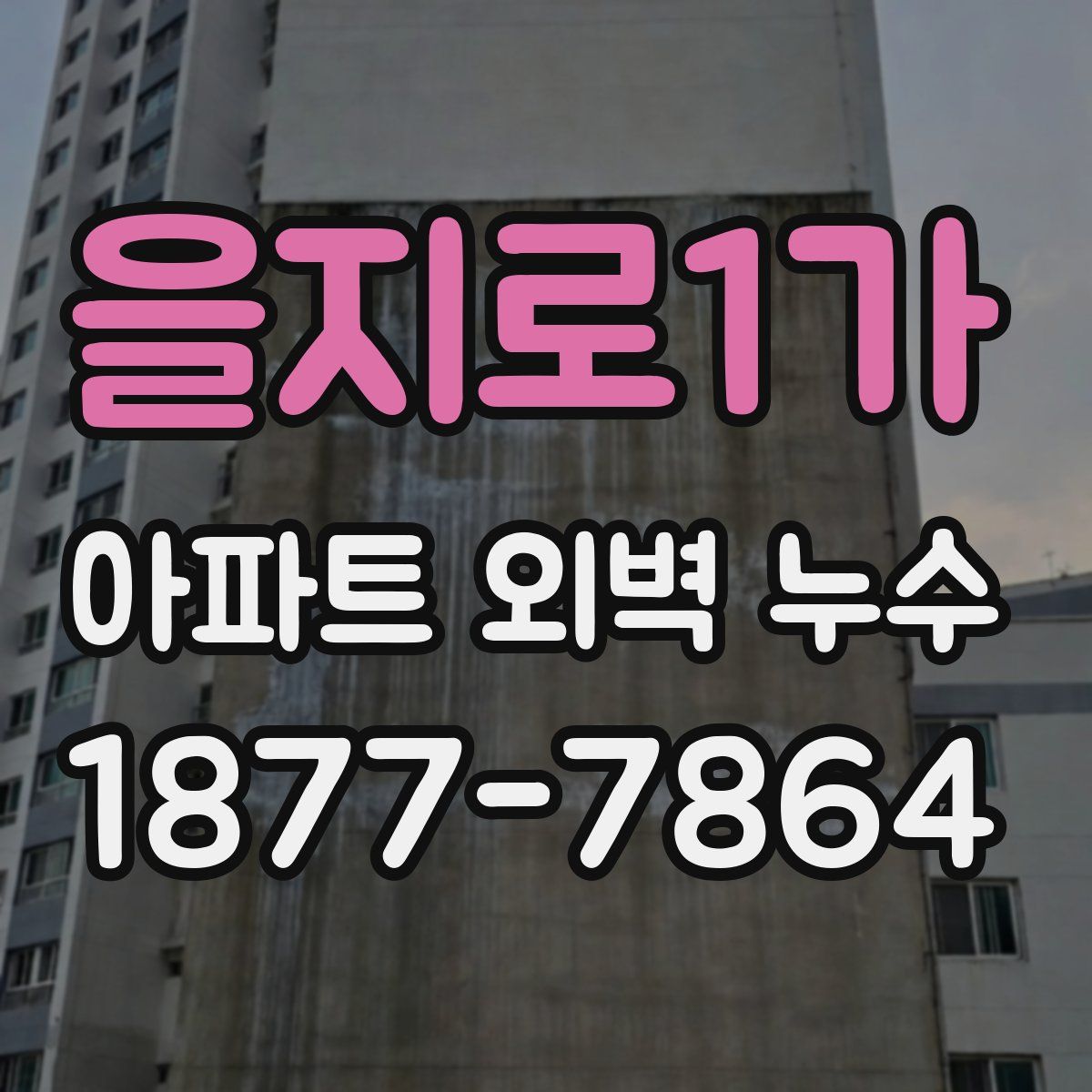 을지로1가 아파트 외벽 누수