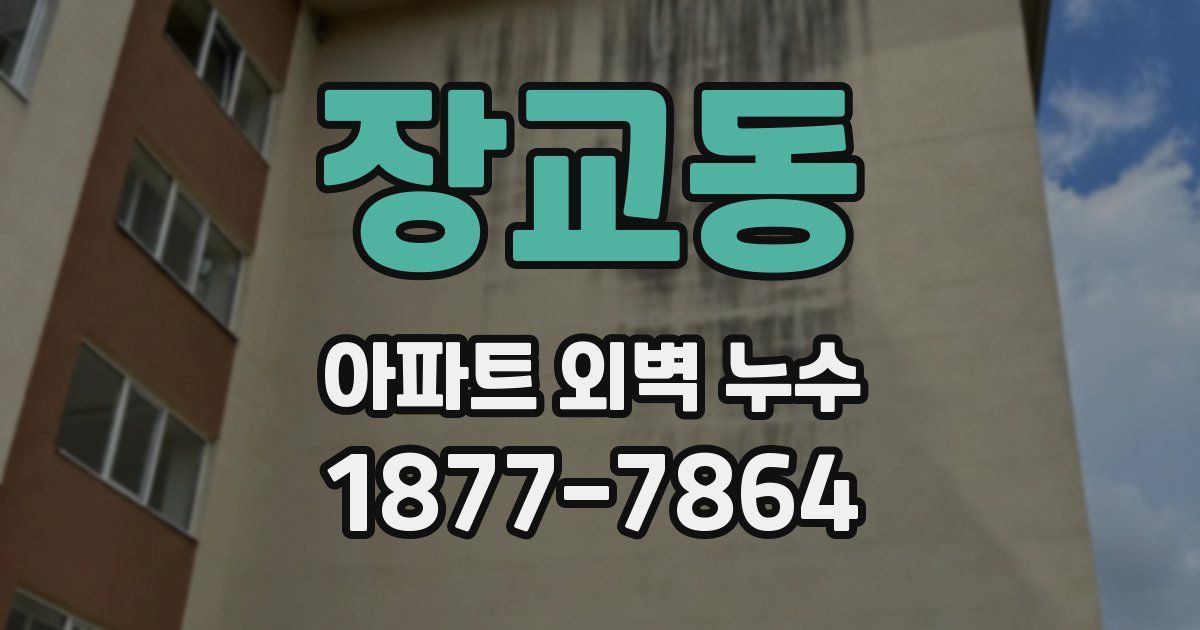 장교동 아파트 외벽 누수