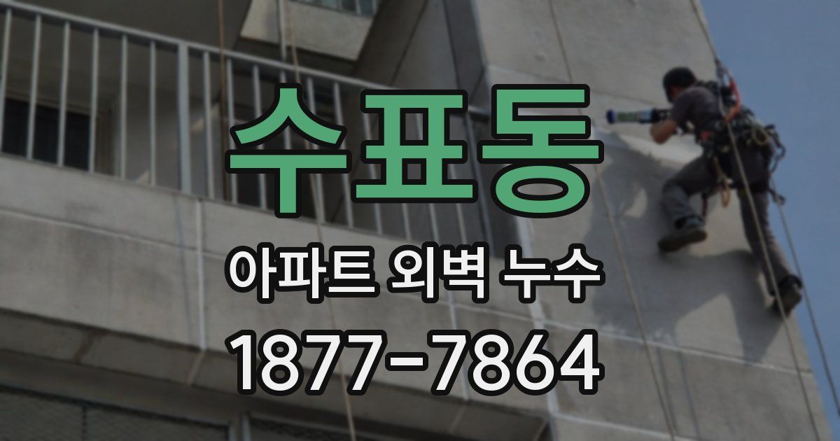 수표동 아파트 외벽 누수