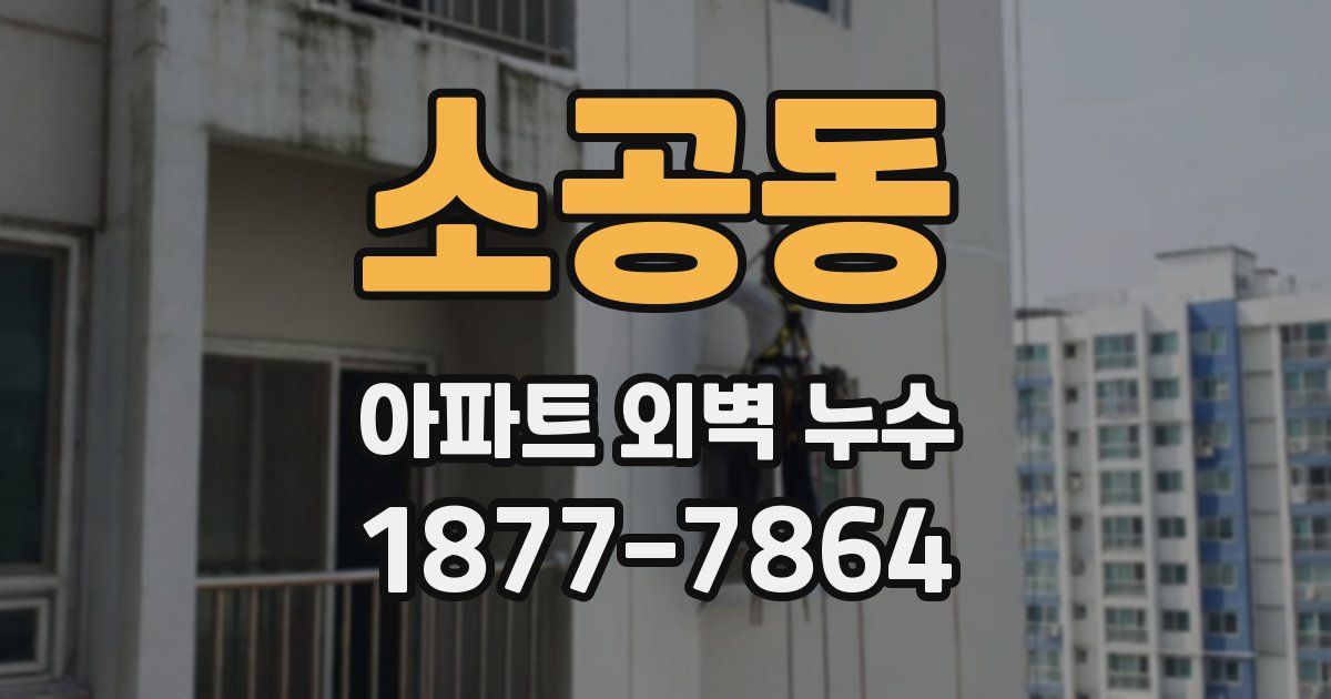 소공동 아파트 외벽 누수