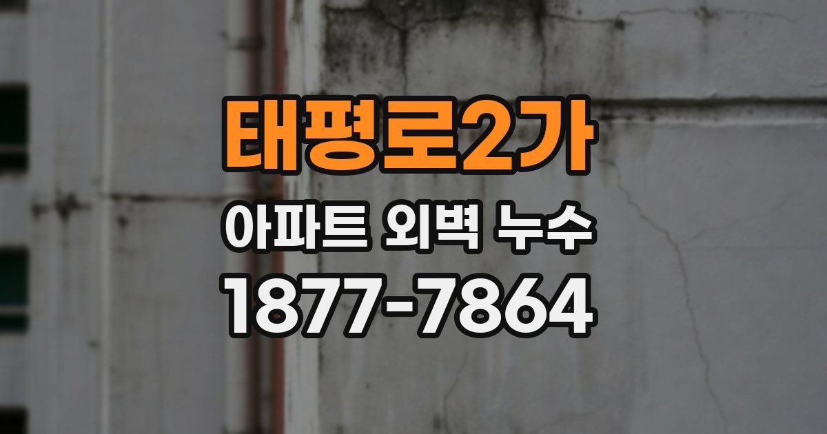 태평로2가 아파트 외벽 누수