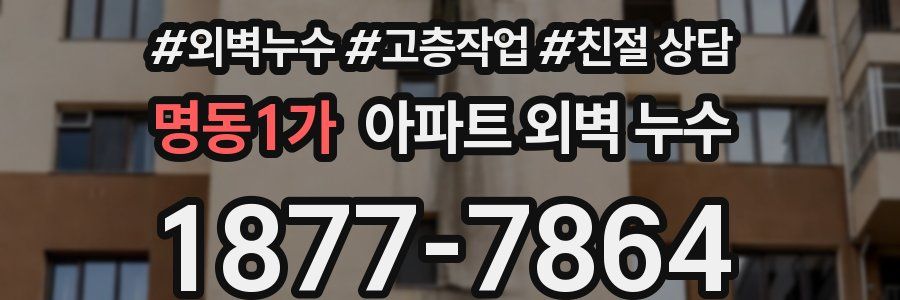 명동1가 아파트 외벽 누수